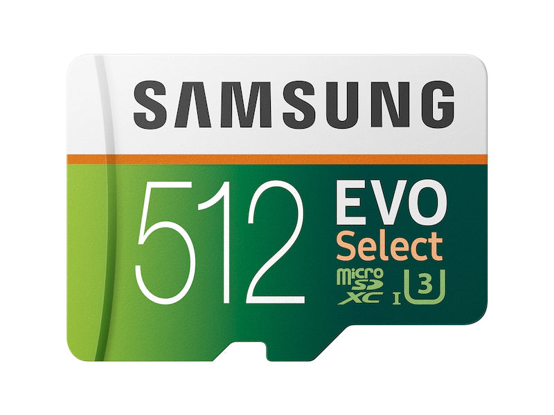 Samsung 512GB 100MB MicroSD Evo Select Memory Card